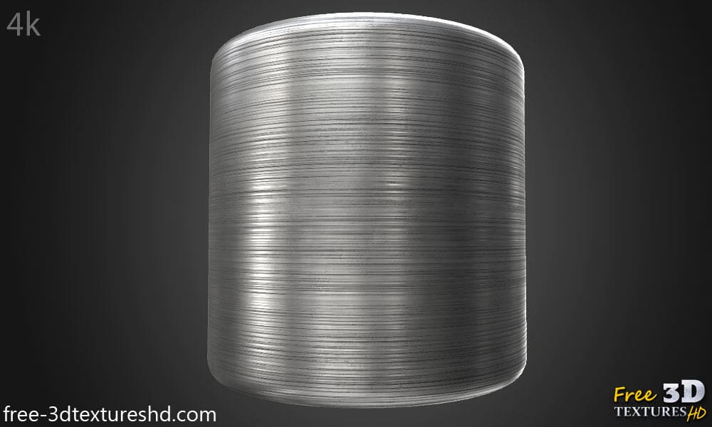 Texture 3D d'aluminium brossé PBR haute résolution (téléchargement gratuit) HD 4K - Textures 3D HD gratuites