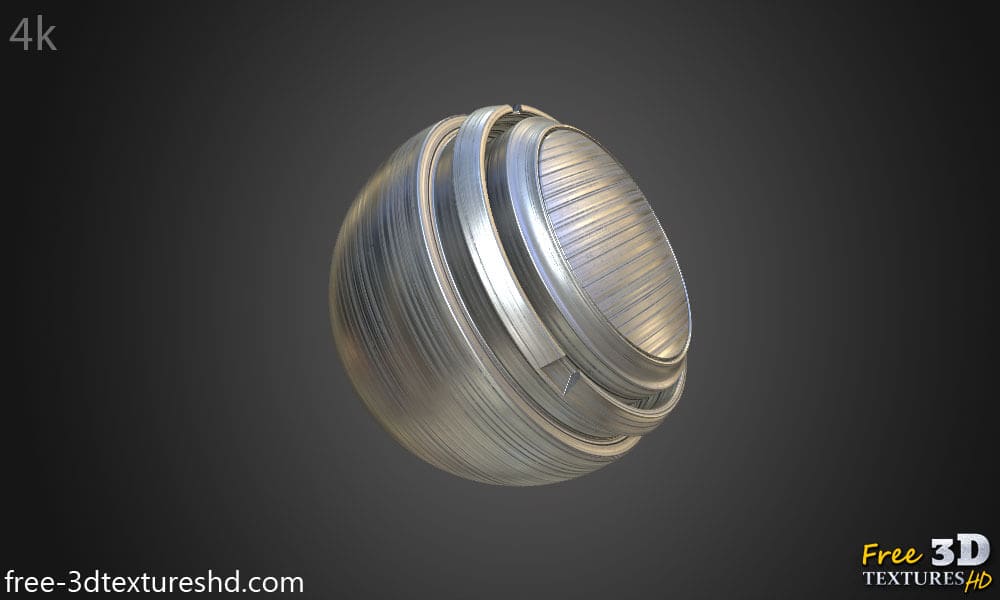 Texture 3D d'aluminium brossé PBR haute résolution (téléchargement gratuit) HD 4K - Textures 3D HD gratuites