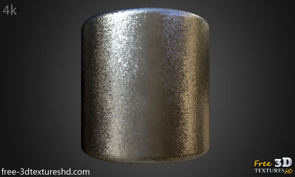 Texture aluminium galvanisé - Matériau PBR sans couture gratuit pour la conception 3D