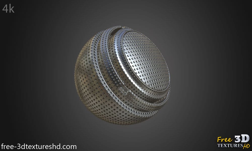 Texture 3D de feuille d'aluminium PBR haute résolution Téléchargement gratuit HD 4k