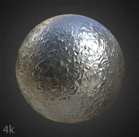 Aluminium Foil Texture Wallpaper HD 4K - Free Seamless PBR Material for 3D Design