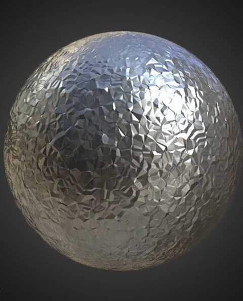 Texture 3D de feuille d'aluminium PBR haute résolution Téléchargement gratuit HD 4k