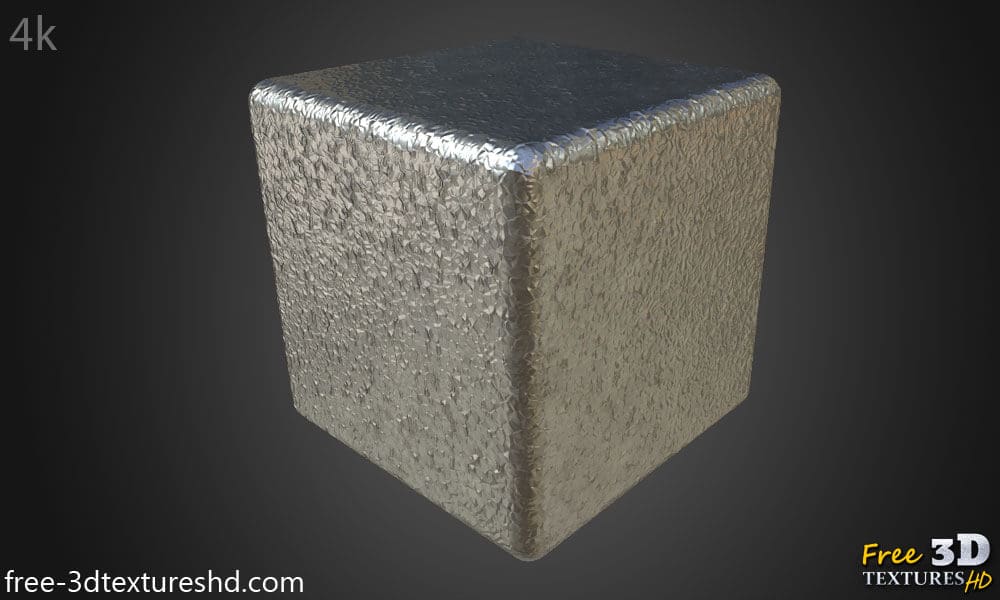 Texture 3D de feuille d'aluminium PBR haute résolution Téléchargement gratuit HD 4k