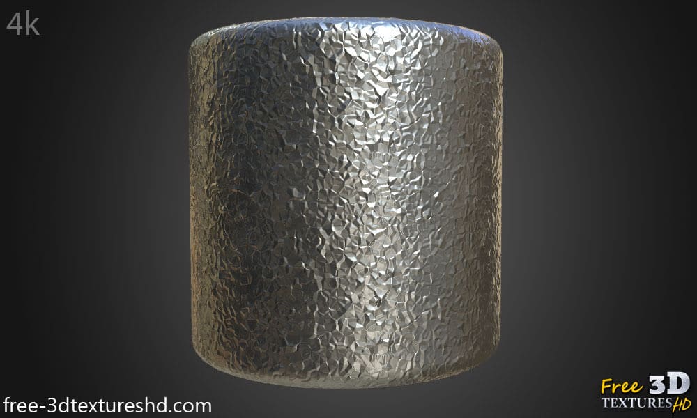 Texture 3D de feuille d'aluminium PBR haute résolution Téléchargement gratuit HD 4k