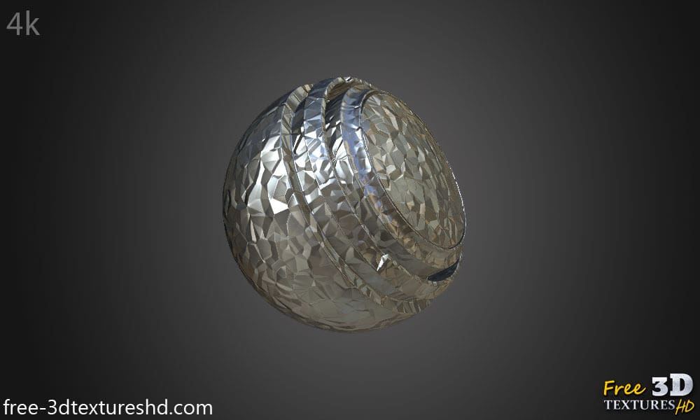 Texture 3D de feuille d'aluminium PBR haute résolution Téléchargement gratuit HD 4k