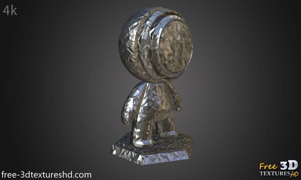 Texture 3D de feuille d'aluminium PBR haute résolution Téléchargement gratuit HD 4k