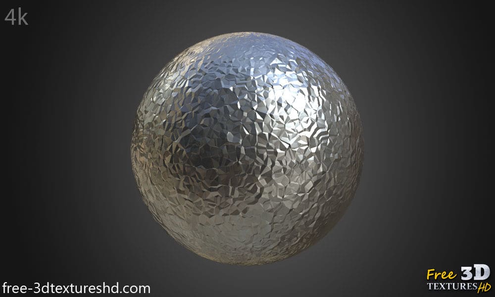 Texture 3D de feuille d'aluminium PBR haute résolution Téléchargement gratuit HD 4k