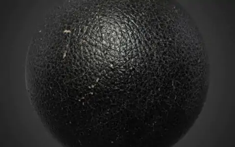 Fond d'écran HD 4K en cuir noir endommagé et vieilli - Matériau PBR gratuit pour la conception 3D