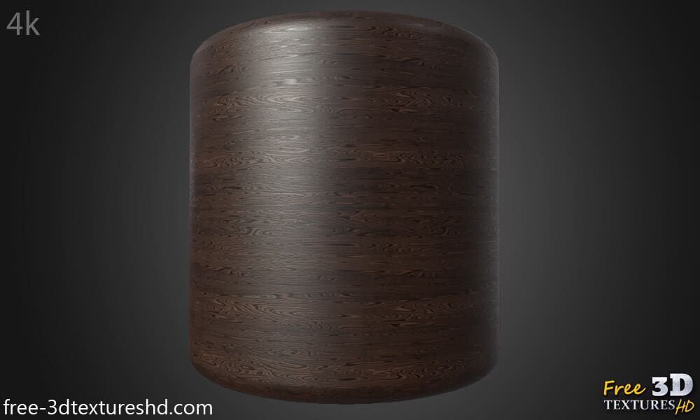 Texture Bois Sombre Fond d'Écran HD 4K - Matériau PBR téléchargement Gratuit pour Rendu 3D
