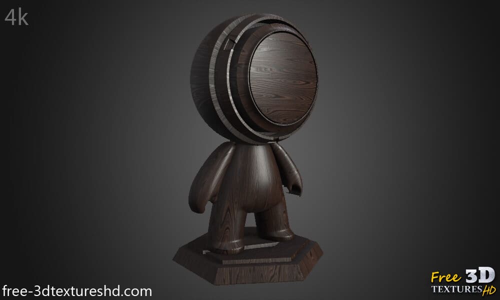 Texture Bois Sombre Fond d'Écran HD 4K - Matériau PBR téléchargement Gratuit pour Rendu 3D