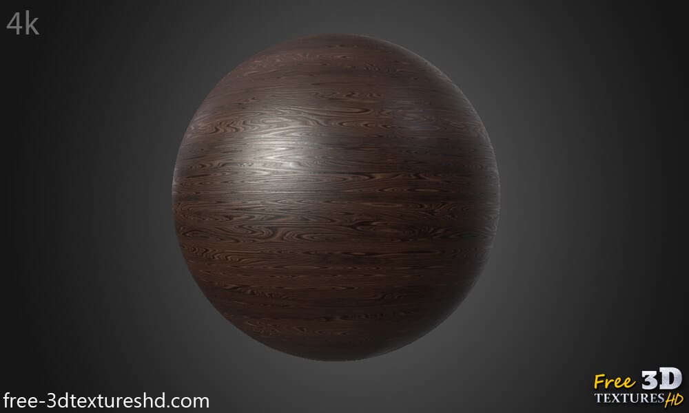 Texture Bois Sombre Fond d'Écran HD 4K - Matériau PBR téléchargement Gratuit pour Rendu 3D