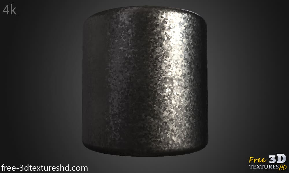 Texture 3D de métal fer galvanisé PBR haute résolution téléchargement gratuit 4k