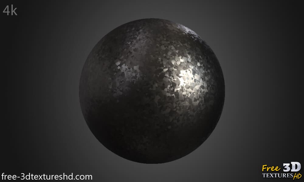 Texture 3D de métal fer galvanisé PBR haute résolution téléchargement gratuit 4k