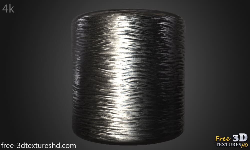 Texture de métal fer broyé Fond d'écran HD 4K - Matériau PBR sans couture gratuit pour le design 3D