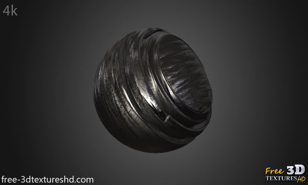 Texture de métal fer broyé Fond d'écran HD 4K - Matériau PBR sans couture gratuit pour le design 3D