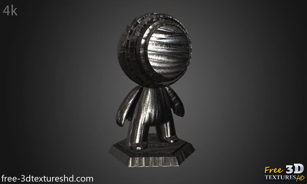 Texture de métal fer broyé Fond d'écran HD 4K - Matériau PBR sans couture gratuit pour le design 3D