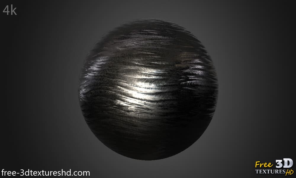 Texture de métal fer broyé Fond d'écran HD 4K - Matériau PBR sans couture gratuit pour le design 3D