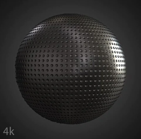 Dotted Metal Panel Texture Wallpaper HD 4K - Free Seamless PBR Material