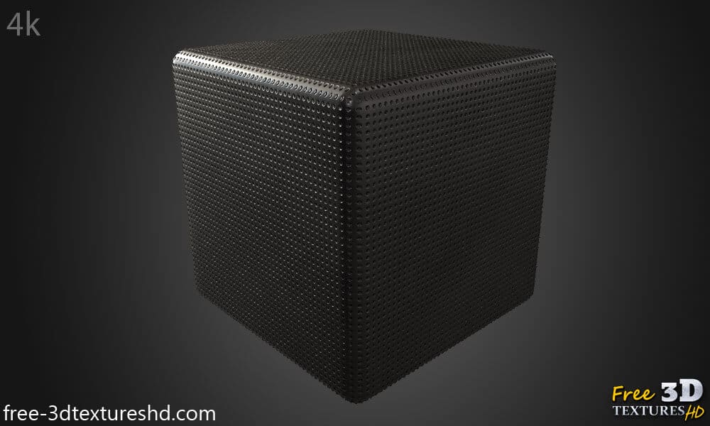 Texture 3D Panneau métallique en fer avec des points  PBR Haute résolution Téléchargement gratuit HD 4k