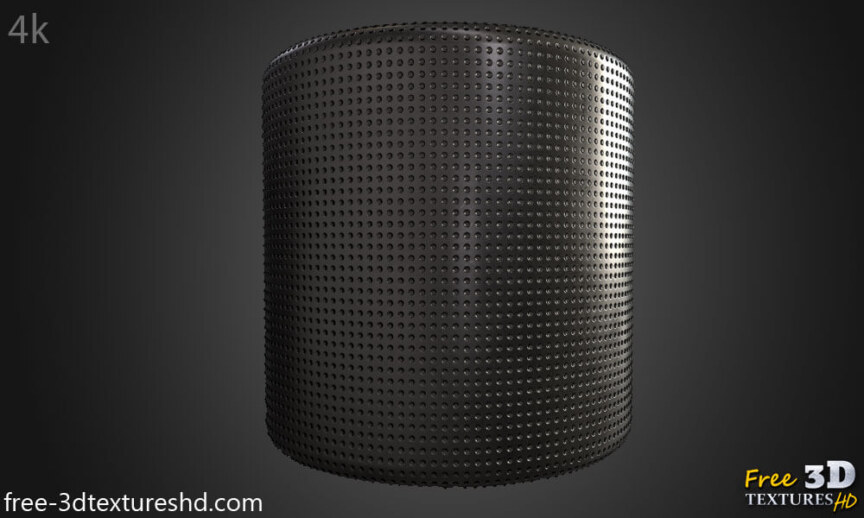Metal-iron-panel-with-dots-3D-texture-material-seamless-BPR–High-Resolution-Free-Download-HD-4k-preview-cylindre