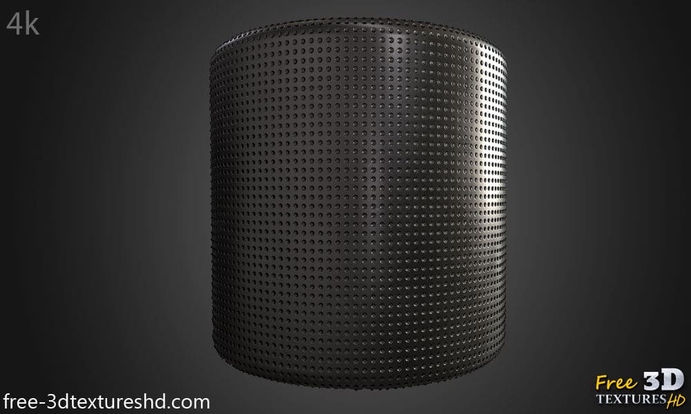 Texture 3D Panneau métallique en fer avec des points  PBR Haute résolution Téléchargement gratuit HD 4k