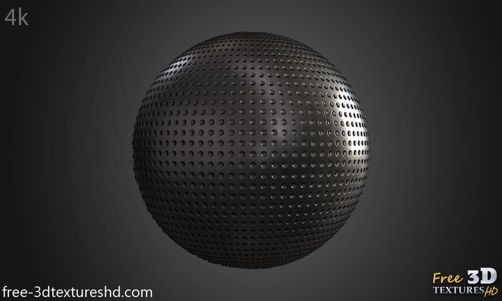 Texture 3D Panneau métallique en fer avec des points  PBR Haute résolution Téléchargement gratuit HD 4k