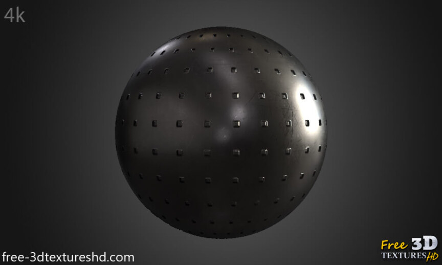 Metal-iron-panel-with-square-dots-3D-texture-material-seamless-BPR--High-Resolution-Free-Download-HD-4k-preview