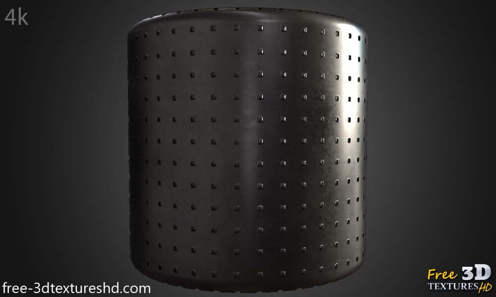 Texture 3D Panneau métallique en fer en PBR Haute résolution Téléchargement gratuit HD 4k