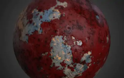 Vieux métal pelé texture 3D Matériau sans couture PBR Haute résolution Téléchargement gratuit HD 4k