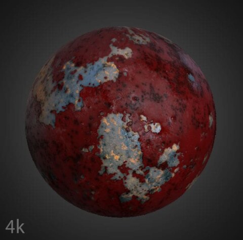 Rusty Peeling Iron Metal Texture Wallpaper HD 4K - Free PBR Material for 3D Design