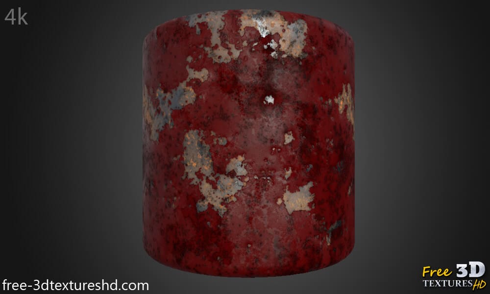 Vieux métal pelé texture 3D Matériau sans couture PBR Haute résolution Téléchargement gratuit HD 4k