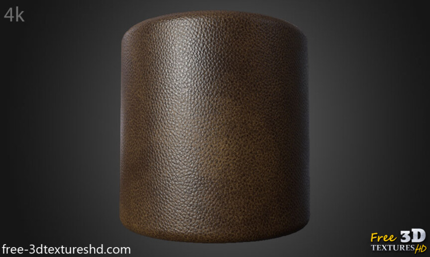 Old-brown-leather-3D-Texture-Fabric-Cuir--Seamless-BPR-material-High-Resolution-Free-Download-HD-4k-render-cylindre