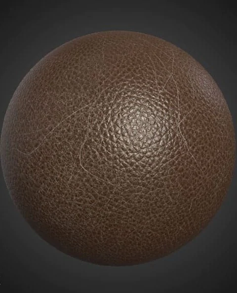 Vintage Scratched Brown Leather Texture Wallpaper HD 4K - Seamless PBR Material for 3D texturing and rendering