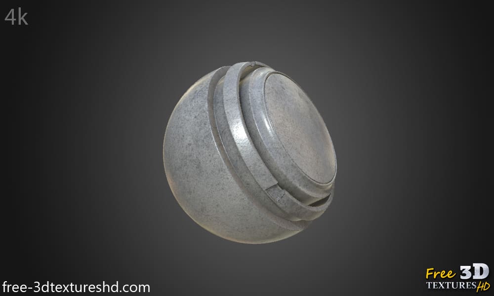 Texture 3D en béton poli PBR, haute résolution, HD 4K, à télécharger gratuitement avec le rendu des murs et les cartes.