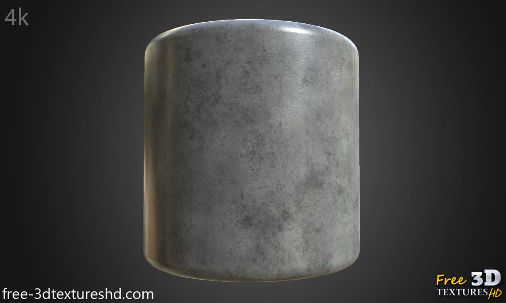 Texture 3D en béton poli PBR, haute résolution, HD 4K, à télécharger gratuitement avec le rendu des murs et les cartes.