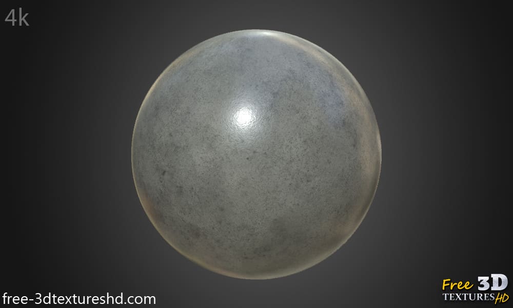 Texture 3D en béton poli PBR, haute résolution, HD 4K, à télécharger gratuitement avec le rendu des murs et les cartes.