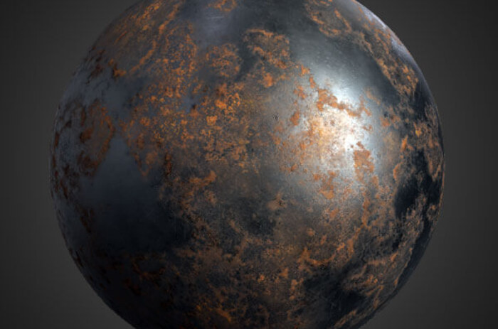 Texture Métal Fer Rouillé 3D PBR Haute Résolution Téléchargement Gratuit HD 4k