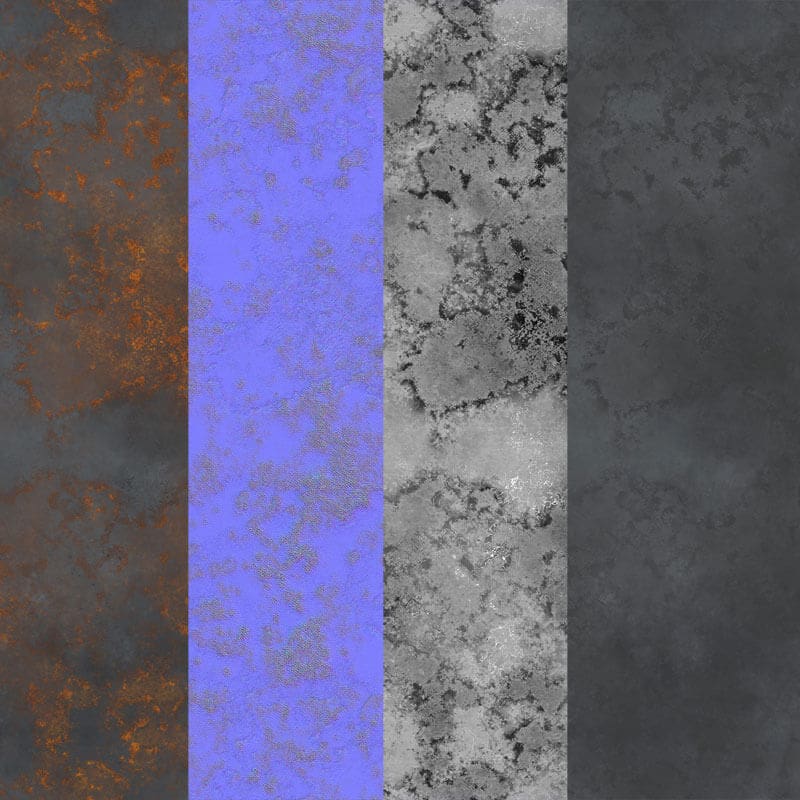 Texture Métal Fer Rouillé 3D PBR Haute Résolution Téléchargement Gratuit HD 4k