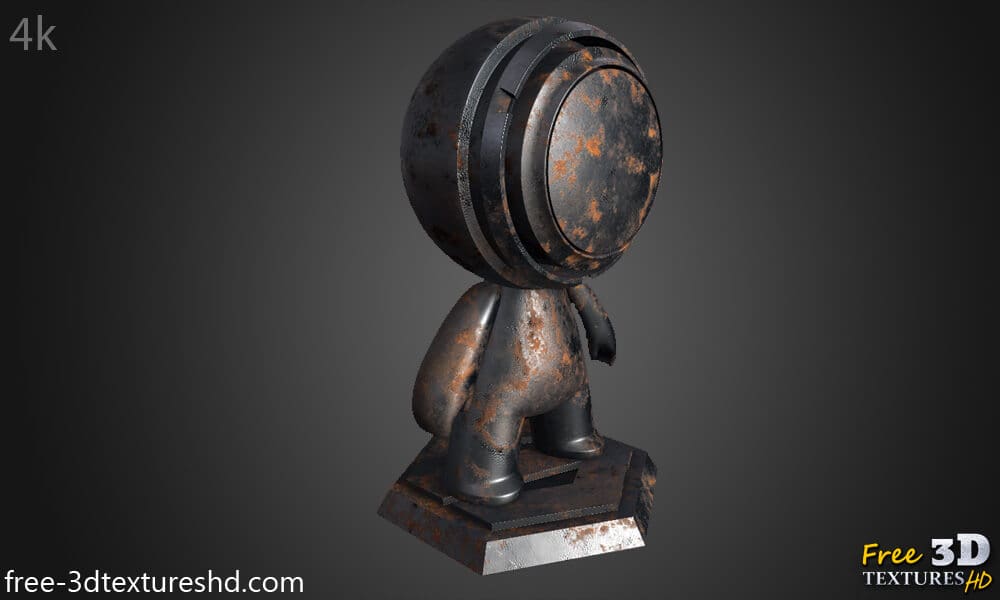 Texture Métal Fer Rouillé 3D PBR Haute Résolution Téléchargement Gratuit HD 4k