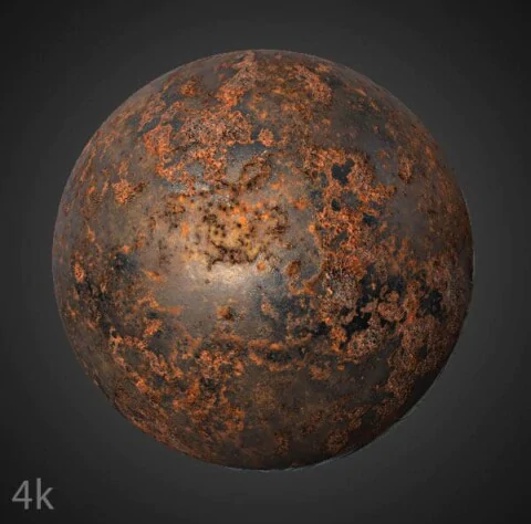 Rusty Iron Metal Texture Wallpaper HD 4K - Seamless PBR Material for 3D Design