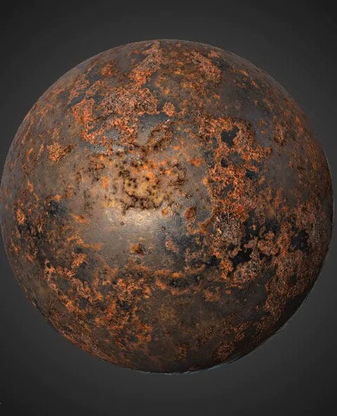 Rusty Iron Metal Texture Wallpaper HD 4K - Seamless PBR Material for 3D Design