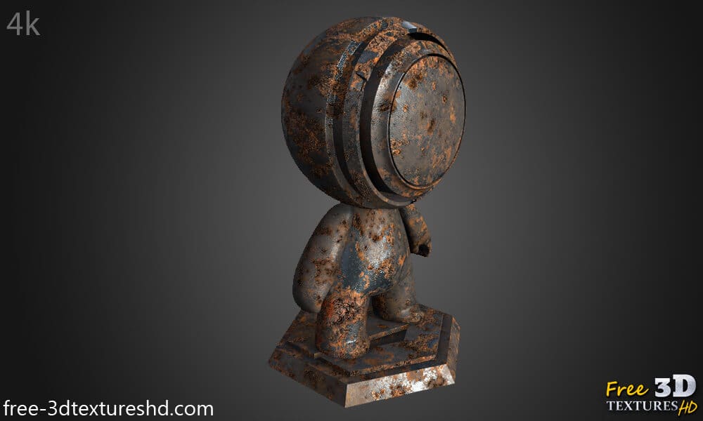 Texture Métal Fer Rouillé 3D PBR Haute Résolution Téléchargement Gratuit HD 4k