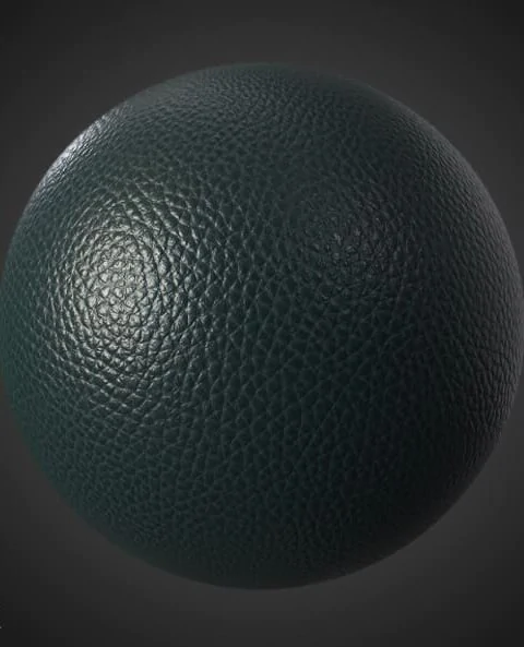 Dark Green Synthetic Leather Texture Wallpaper HD 4K - Free Seamless PBR Material for 3D Design