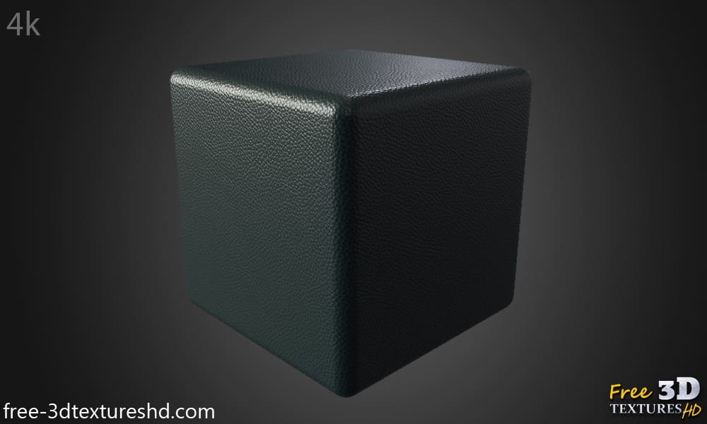 Dark Green Synthetic Leather Texture Wallpaper HD 4K - Free Seamless PBR Material for 3D Design