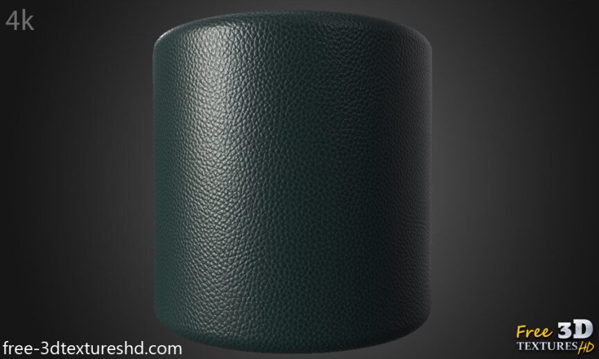 Synthetic-Dark-green-leather-3D-Texture-Fabric-Cuir–Seamless-BPR-material-High-Resolution-Free-Download-HD-4k-render-cylindre