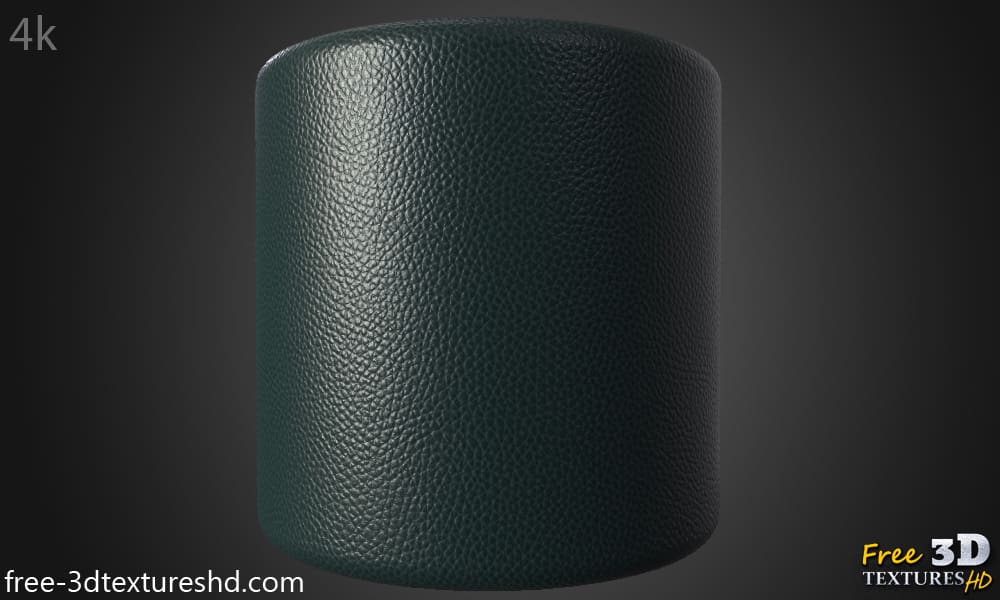 Dark Green Synthetic Leather Texture Wallpaper HD 4K - Free Seamless PBR Material for 3D Design