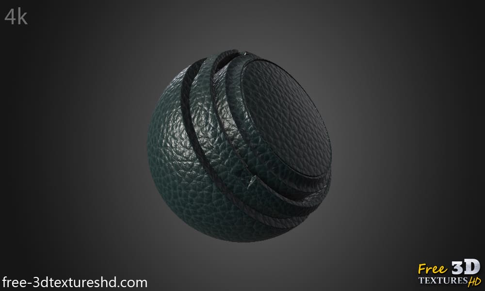 Dark Green Synthetic Leather Texture Wallpaper HD 4K - Free Seamless PBR Material for 3D Design