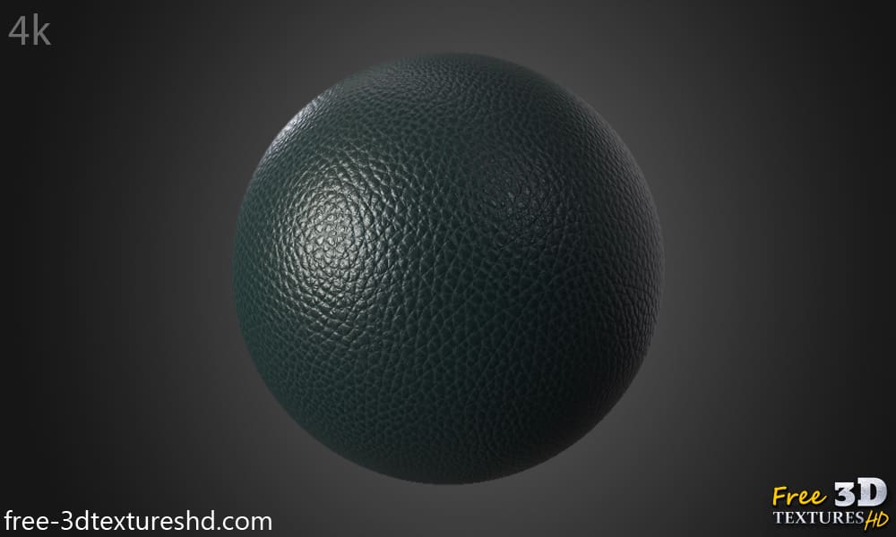 Dark Green Synthetic Leather Texture Wallpaper HD 4K - Free Seamless PBR Material for 3D Design