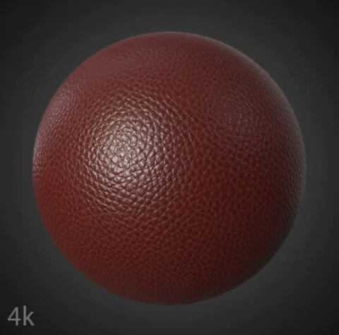 Brown-Red Synthetic Leather Texture Wallpaper HD 4K - Free Seamless PBR Material for 3D Design