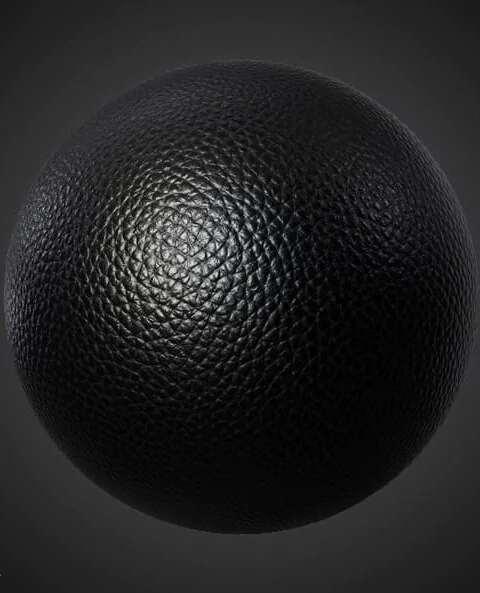 Black Synthetic Leather Texture Wallpaper HD 4K - Free Seamless PBR Material for 3D Design